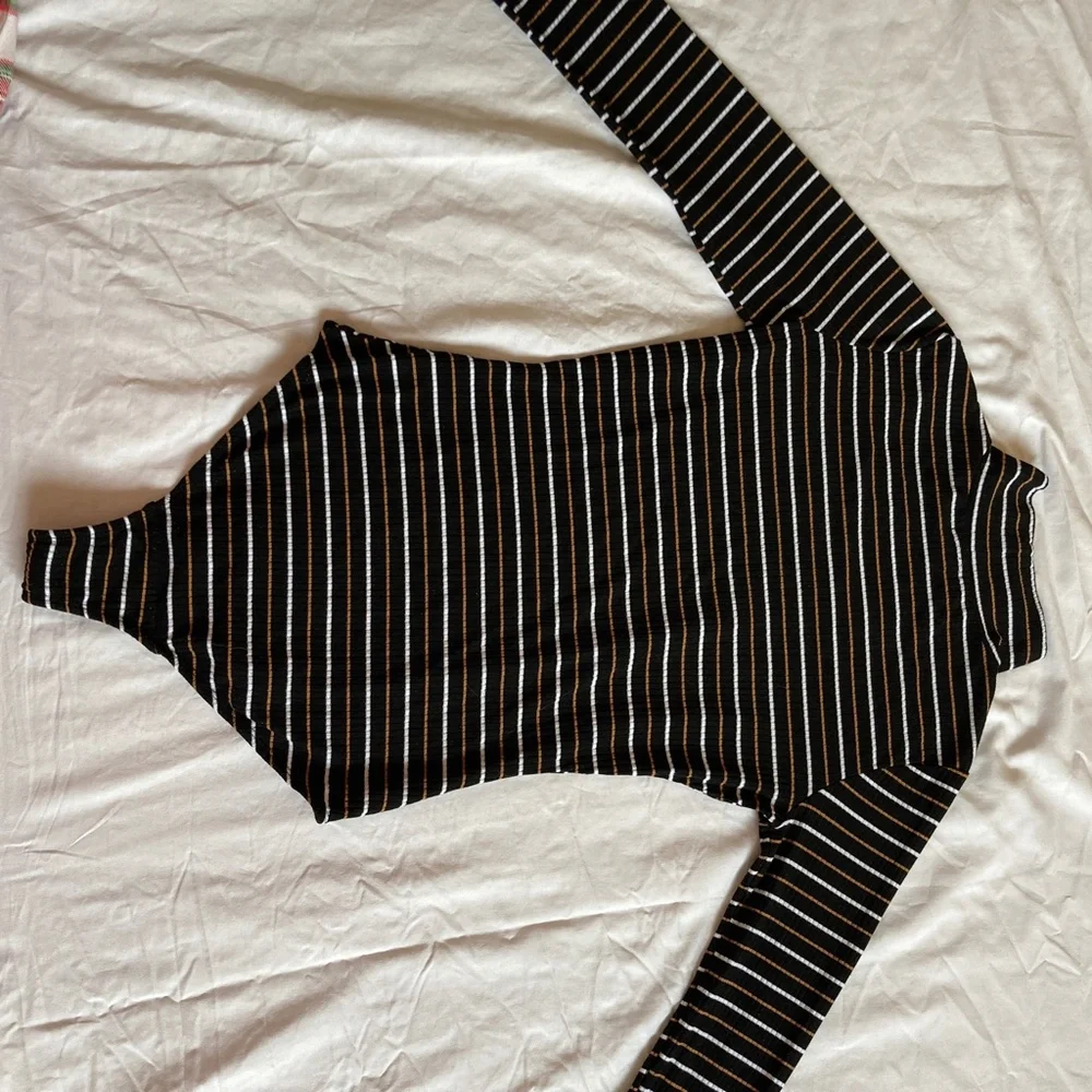 BP Long Sleeve Striped Bodysuit Small - Picture 9 of 9